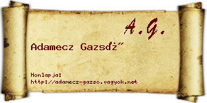 Adamecz Gazsó névjegykártya